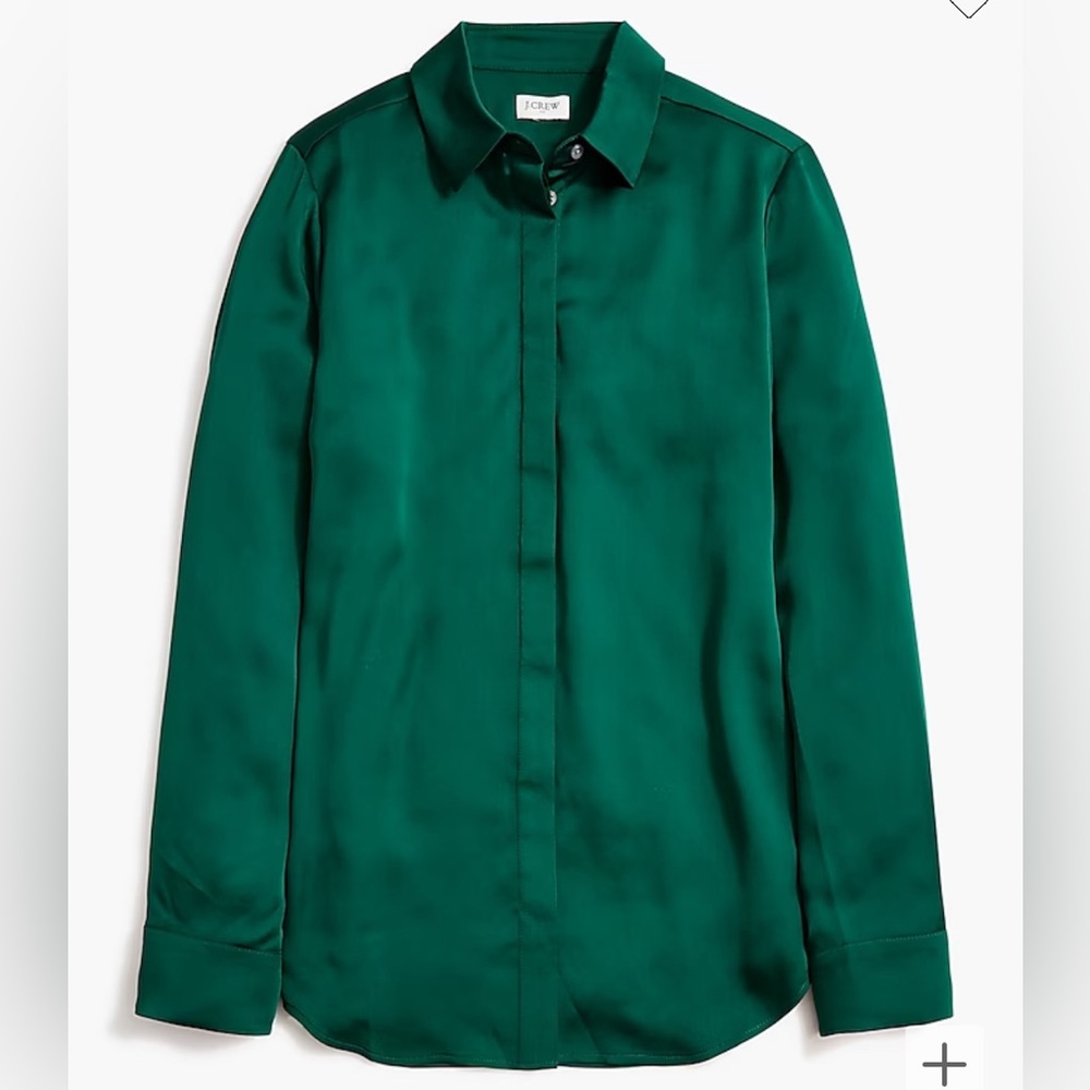NEW J Crew Drapey satin button-up top!!!